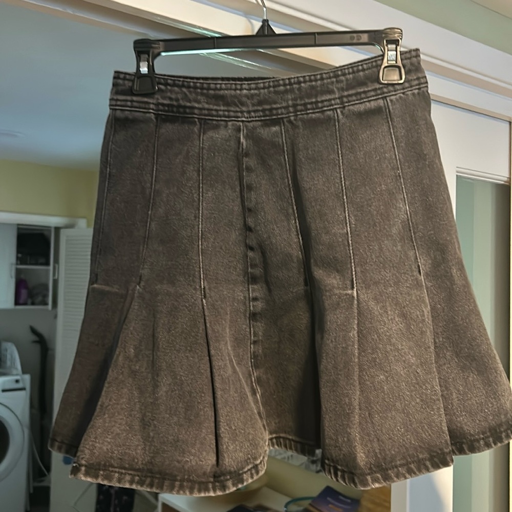 Black Jean skirt from Anthropologie